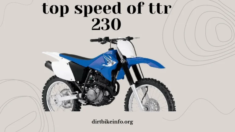 top speed of ttr 230