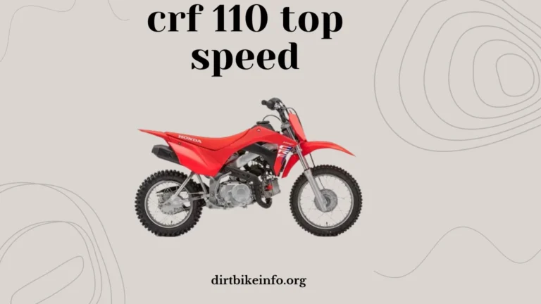 crf 110 top speed