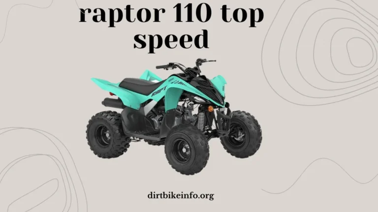 raptor 110 top speed