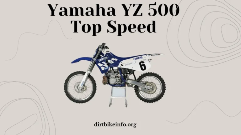 Yamaha YZ 500 Top Speed